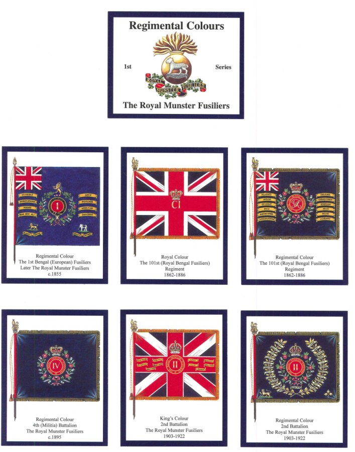 The Royal Munster Fusiliers 1st Series - 'Regimental Colours' Trade Card Set by David Hunter